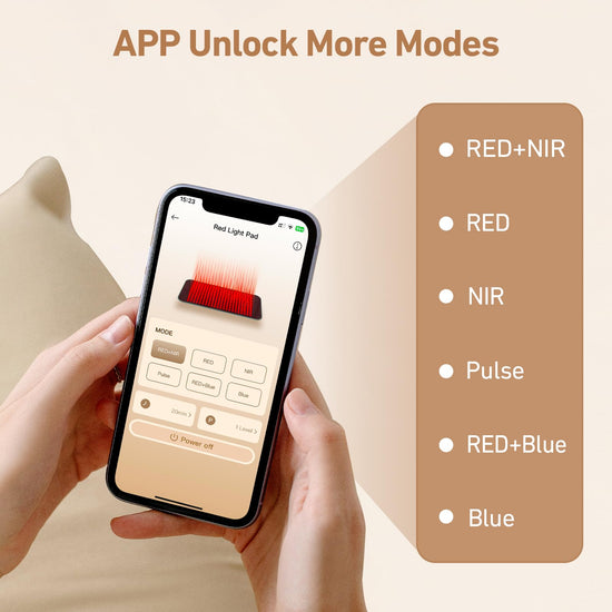 Comfytemp light therapy pad with app and button controller for body relief