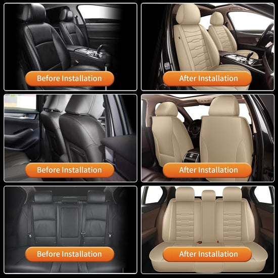 AOMSAZTO vehicle seat cover - Leather waterproof design for Subaru Outback 2007-2026 5 seats.