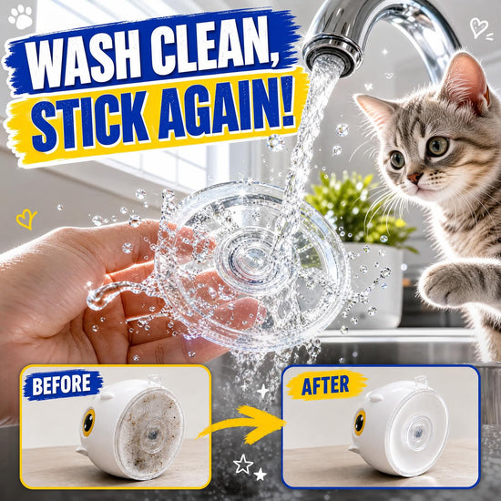 Interactive cat toy — Automatic flying bird with suction base and USB recharge