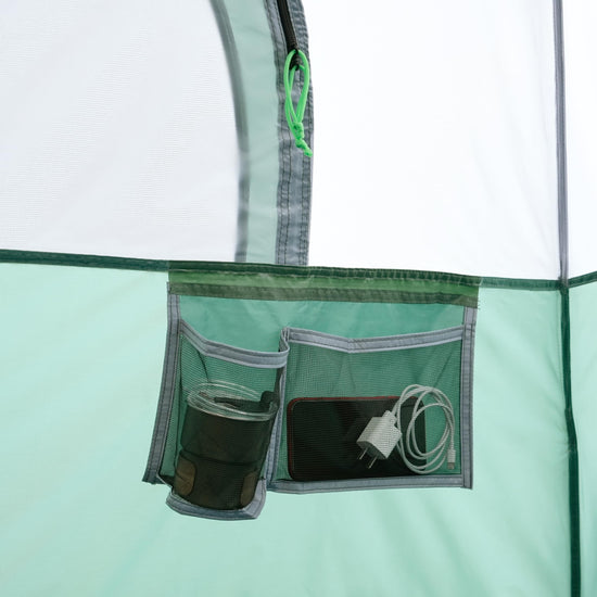 Amazon Basics camping tent — Quick setup with rainfly and weather-resistant design