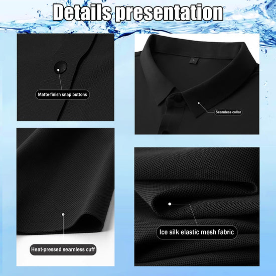Polo shirt for men — quick dry moisture wicking fabric with slim fit design