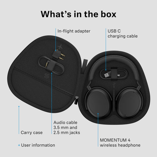SENNHEISER Momentum 4 wireless headphones — 60h battery life and adaptive noise cancellation