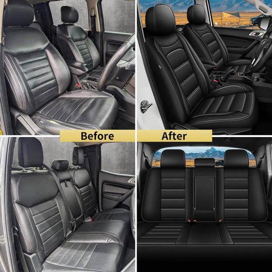 AOMSAZTO Ford Ranger seat covers — custom fit waterproof leather protector