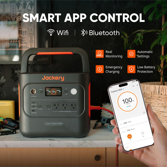 Jackery Explorer 2000 v2 electricity generator — portable power station with solar panels