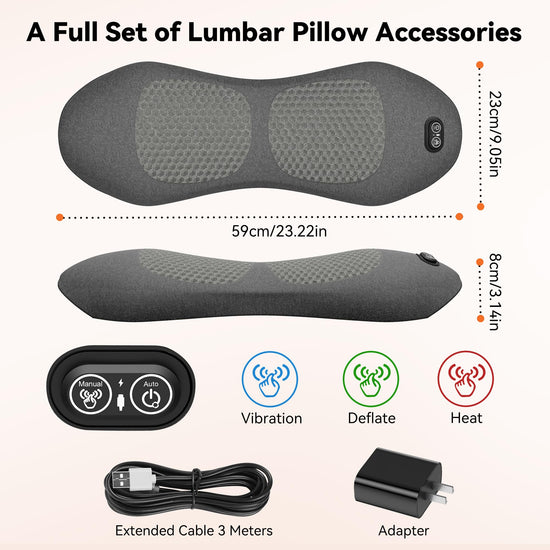 Triple Fusion Back Massager with Heat Vibration and Stretch
