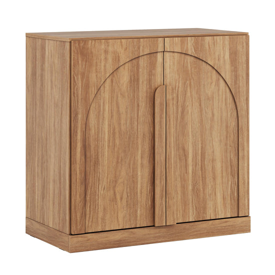 BELLEZE cabinet — 65 inch modular fluted design with storage and arc accents