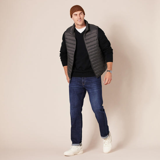 Amazon Essentials v-neck pullover sweater - regular fit cotton style in big and tall sizes