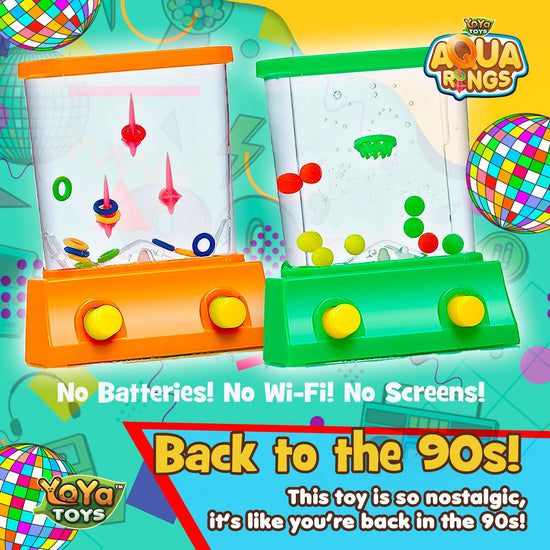 YoYa Toys Aqua Rings handheld water game - set of 2 with nostalgic design