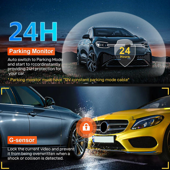 4K dash cam - custom fit for Chrysler Pacifica 2017-2026, UHD 2160P video, GPS, 64GB card