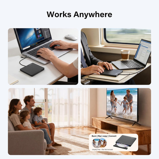 Amicool optical disc drive — external USB-C and USB 3.0 compatibility for multiple systems