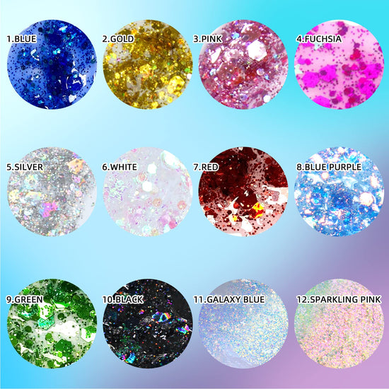 Ageda glitter — red, white and blue body and face glitter