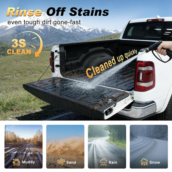 AOMSAZTO truck bed mat and tailgate liner for 2019-2026 Dodge Ram 1500 short bed