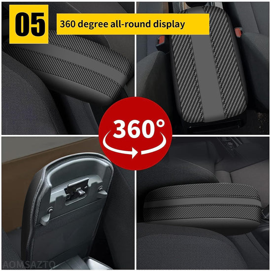 AOMSAZTO console covers - Carbon fiber armrest covers for 2014-2019 Toyota Corolla