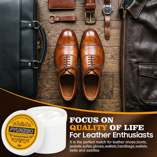 PYUNZGO Leather Cleaner and Conditioner Furniture Repair Salve - 4OZ