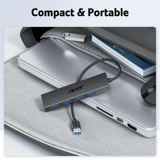 Acer multiport hub — 4 ports with USB 3.0 and Type C power port