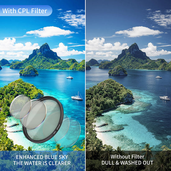 67mm Circular Polarizer Filter for iPhone and Android Phone, CPL Lens Filter, Multi-Layer Coated, HD Transparent, Anti-Reflection, for DSLR Mirrorless Cameras