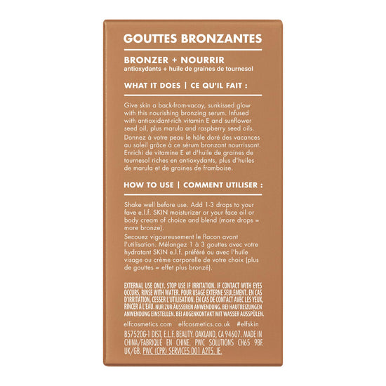 e.l.f. face shaping makeup — bronzing drops
