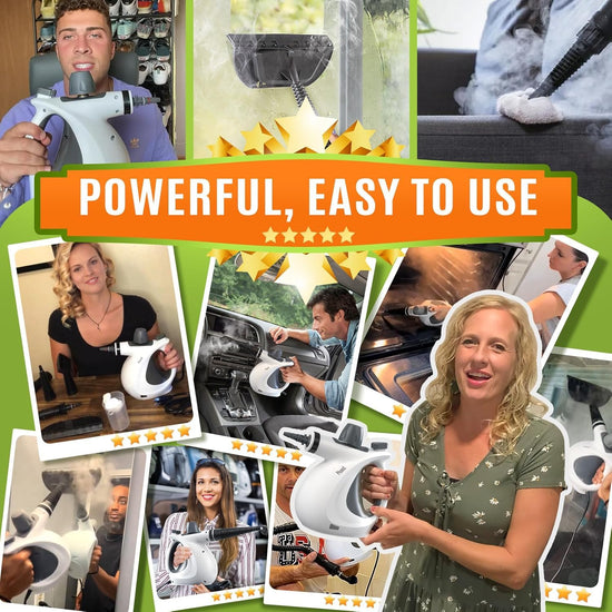 Steam cleaner — Handheld multi-surface with 12 accessories for home use