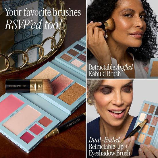 LAURA GELLER NEW YORK full face travel makeup palette with eyeshadows and more