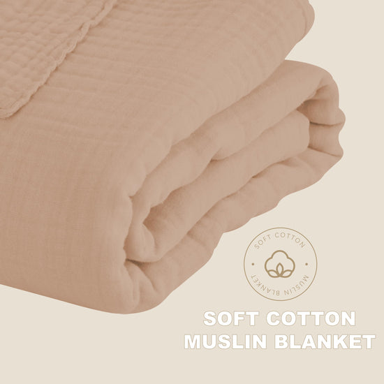 Cosy family muslin cotton blanket — soft and breathable material