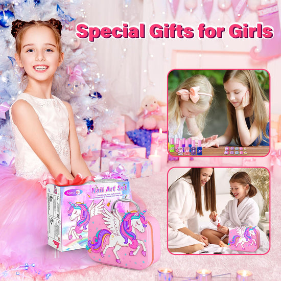 Glisiol kids nail polish set — nail kit for girls aged 3-12 years old