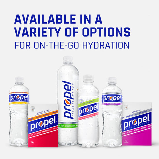 Propel flavored water — zero calorie energy boost