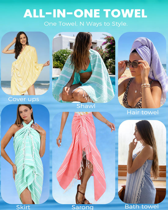 Antfuny Turkish beach towel - 1 to 6 pack options available