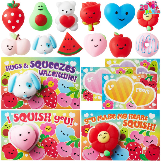 JOYIN squeeze toy - 28 pack of cute kawaii mochi squishy toys