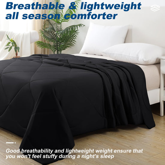 Cooling comforter — double-sided cold tech fabric for hot sleepers