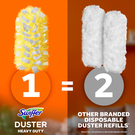 Swiffer duster kit — heavy duty starter kit with 8 refills and 6 ft extendable handle