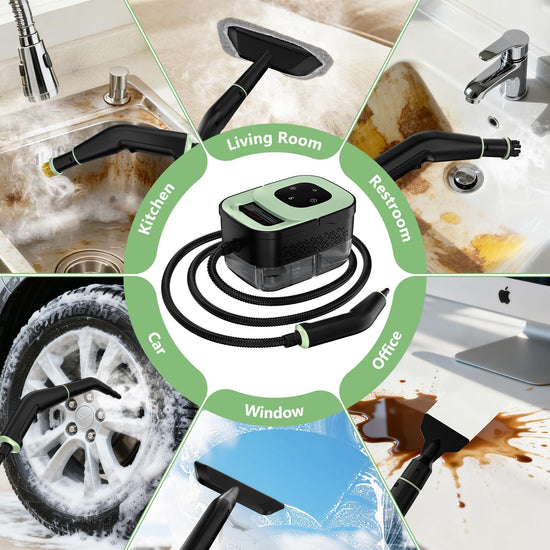 Steam cleaner — Portable handheld steamer with 16 accessories and 6 adjustable levels