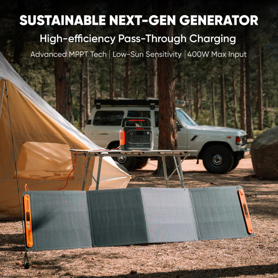 Jackery solar generator 1000 v2 — 200W solar panel with fast charging capability
