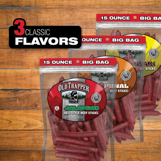 Jerky — Original deli style beef sticks with 6g of protein
