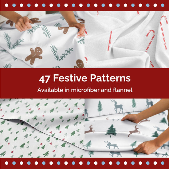 BED_LINEN_SET — Deep pocket Christmas sheet set by CGK Linens