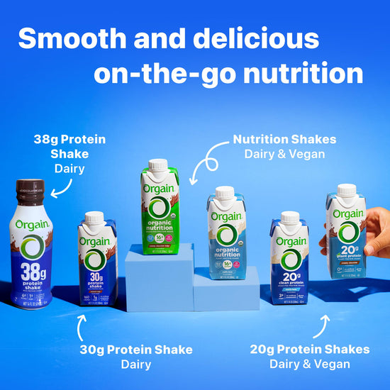 Orgain protein drink - organic and plant-based formula.