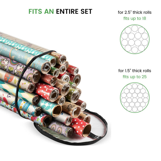 ZOBER storage bag — breathable fabric and waterproof design for wrapping paper