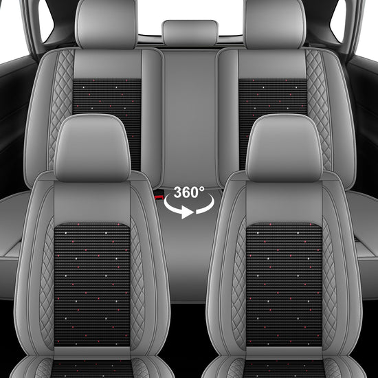 AOMSAZTO vehicle seat cover — breathable ice silk faux leather for Volkswagen Jetta 2008-2026