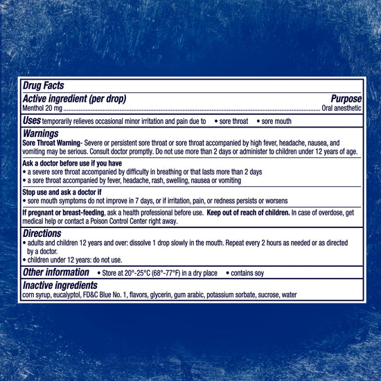 Vicks VapoCool sore throat drops — max strength menthol for sore throat pain relief