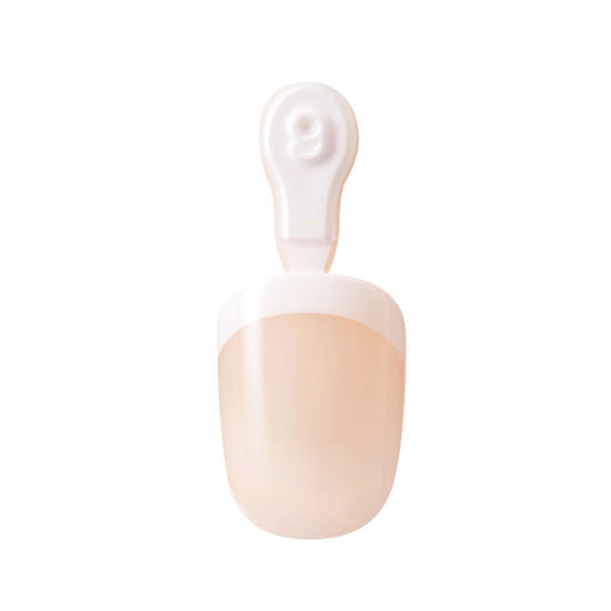 KISS Salon acrylic false nails - Crush Hour, white, petite size, squoval shape, includes glue and tools.