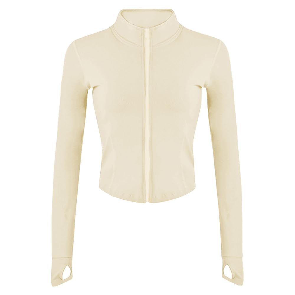 Lviefent women's running track jacket — lightweight design with thumb holes
