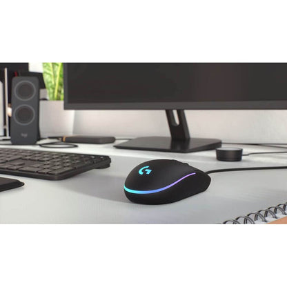 Logitech G203 wired gaming mouse — 8000 DPI with RGB lighting effects and 6 buttons