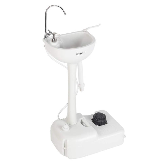 VINGLI portable sink — upgraded design with wheels and accessories for convenience