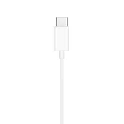 Apple EarPods headphones — wired design with USB-C plug and built-in remote control