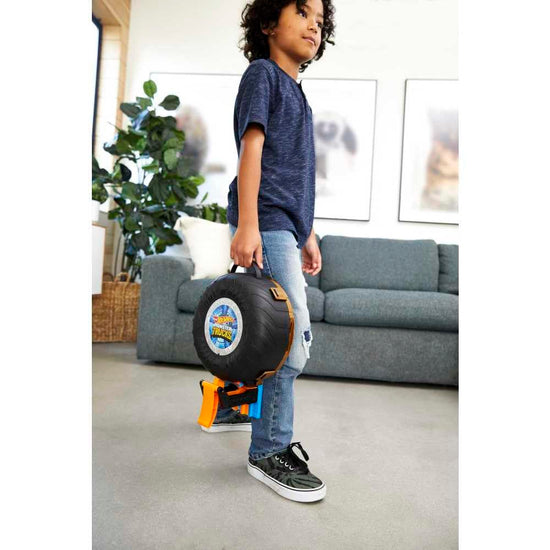Toy vehicle set — Hot Wheels monster trucks stunt tire playset