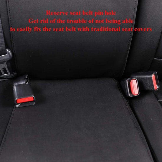 EKR Silverado seat covers - Custom fit neoprene for 2019-2026 Chevrolet Silverado 1500/2500/3500 rear row no armrest.