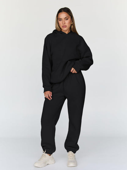 Track suit — Trendy queen two piece lounge set with hoodie and sweatpants 2026