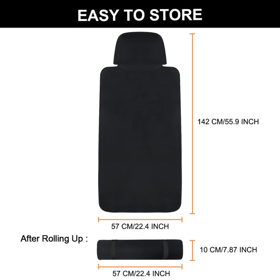 Vehicle seat cover — Waterproof and washable neoprene design in black, 1 piece