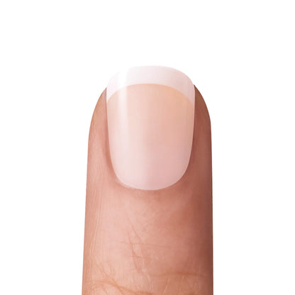 KISS Salon acrylic false nails - Crush Hour, white, petite size, squoval shape, includes glue and tools.