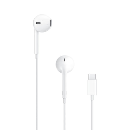 Apple EarPods headphones — wired design with USB-C plug and built-in remote control