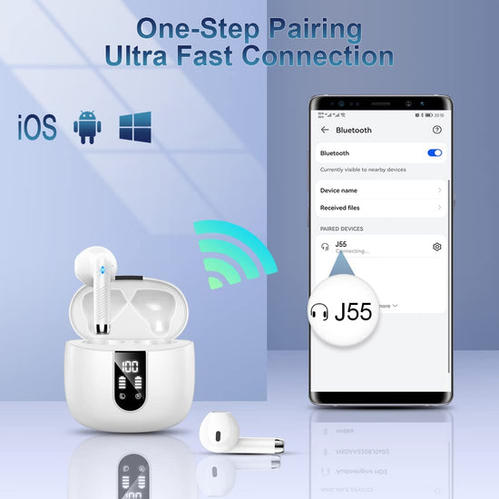 Wireless earbuds — Bluetooth 5.4 with noise cancelling mics and 40H battery life